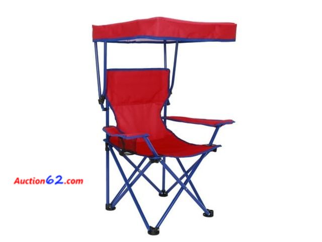 Lot 44-1550m - Ozark Trail Kids Canopy Chair with Safety Lock (125 Lb. Capacity)  Red/Blue See All Photo's Not Tested Appears New, A basic inspection has b...
