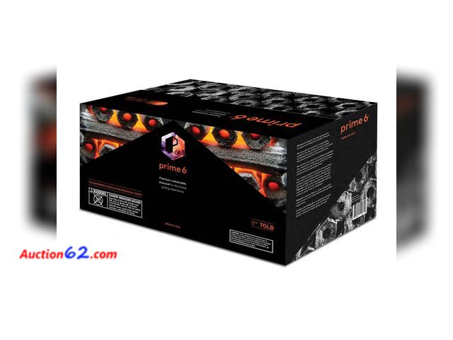 Lot 44-889f - Prime 6 Charcoal for Grilling &amp; BBQ — Natural Recycled Hardwood Charcoal Logs — Reusable Lump Coal with no Binders, Additives, or Chemic...