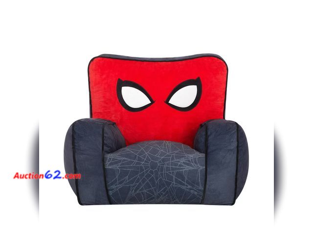 Lot 44-115b - Retail of $49.99-Spider-Man Kids' Compressed Foam Plush Chair Gray E-Commerce Return, A basic inspection has been given to this item. Sold A...