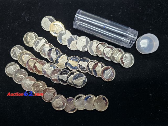 Lot 44-8332o - ROLL OF FOURTY (40) VARIOUS DATE JEFFERSON PROOF NICKELS.-NT