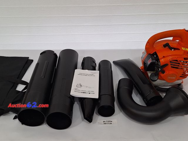 Lot 44-7355w - Handheld gas leaf blower, E-Commerce Return, A basic inspection has been given to this item. Sold AS-IS. For parts or repair