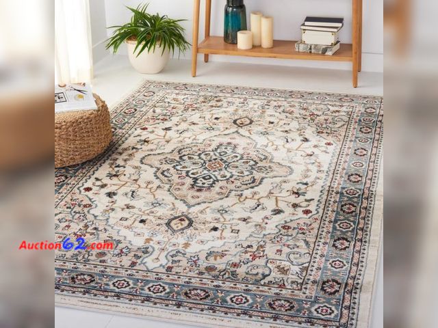 Lot 44-312z - SAFAVIEH Lyndhurst Collection Accent Rug - 4' x 6', Cream &amp; Beige, Traditional Oriental Design, Non-Shedding &amp; Easy Care, Ideal for ...