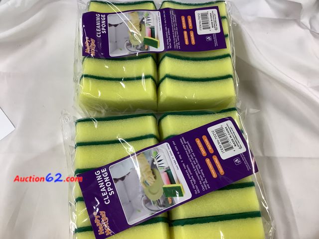 Lot 44-7544t - 2 packs of 10 cleaning sponges with scrubbing pad. NEW. See All Photo's Not Tested Never opened, Factory Sealed