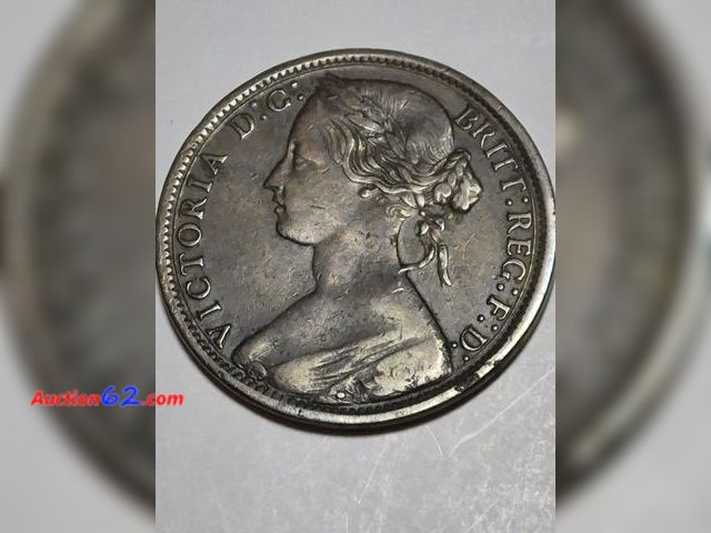 Lot 44-8307i - 1870 BRITISH COPPER LARGE CENT. A LOT OF DETAIL FOR A COIN THAT'S OVER 150 YEARS OLD!-T