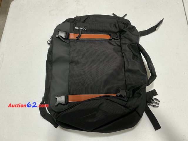 Lot 44-108a - Velaybor Black Backpack with Brown Accents See All Photo's Appears New, A basic inspection has been given to this item. Sold AS-IS.
