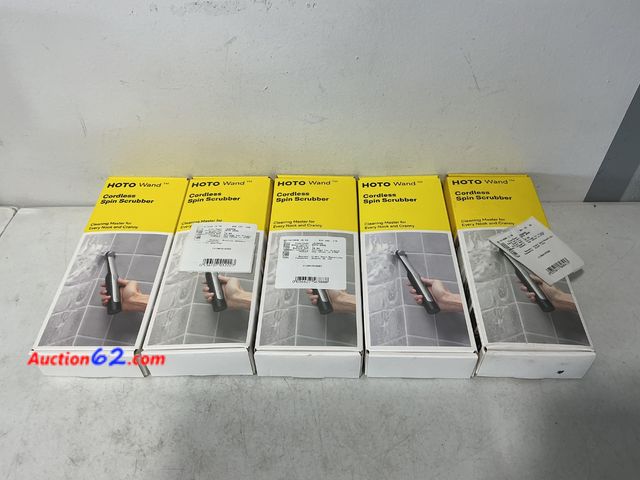 Lot 44-556j - $125 Retail price - HOTO Wand Cordless Spin Scrubber Lot of 5 See All Photo's Not Tested E-Commerce Return, A basic inspection has been give...