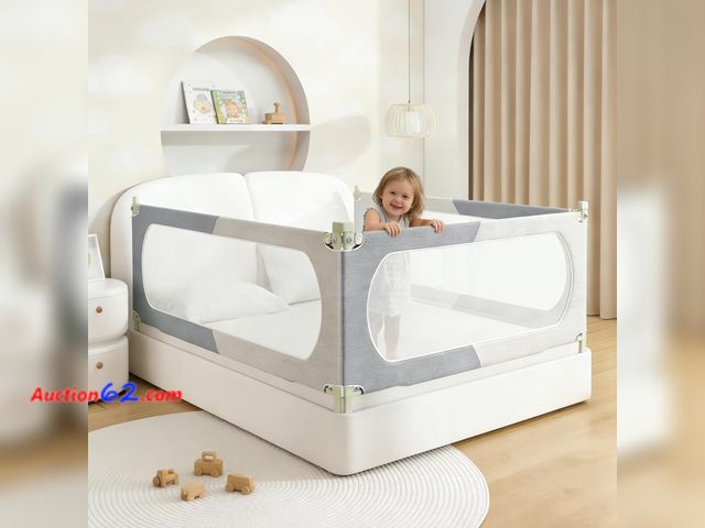 Lot 44-2906e - $119.99 Retail price - VIUEANR Bed Rail for Toddlers Twin Mattress Size Side Guard for Kids Appears New, A basic inspection has been given t...