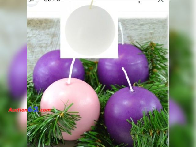 Lot 44-6773t - Kittmip 5 Pcs Round Ball Candles 3 Inch Unscented Candle Set(Purple, Pink, White) Appears New, A basic inspection has been given to this ite...