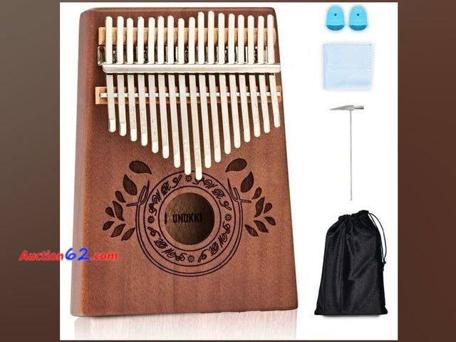 Lot 44-4085p - Kalimba 17 Key Thumb Piano, Portable Mbira Finger Piano, Kalimba Marimba with Carrying Bag - New - See Pictures Appears New, A basic inspect...