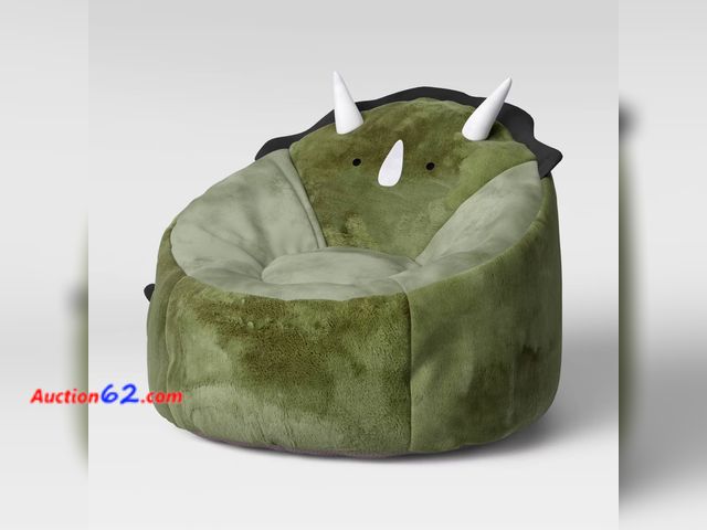 Lot 44-116b - Retail of $75-Dinosaur Kids' Bean Bag Chair - Pillowfort™ E-Commerce Return, A basic inspection has been given to this item. Sold AS-IS.