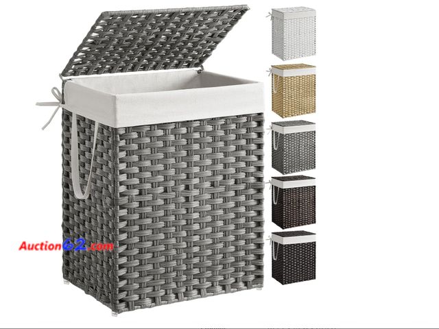 Lot 44-1513w - SONGMICS LCB051G01V1S Laundry Hamper - Woven Design Appears New, A basic inspection has been given to this item. Sold AS-IS. See All Photo's...