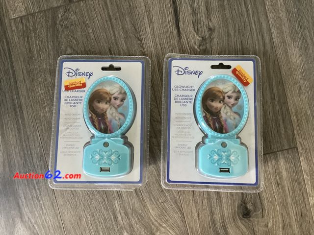 Lot 44-2096m - Retail $50 - Lot of 2 Disney Glowlight USB Charger. Appears New, A basic inspection has been given to this item. Sold AS-IS. See All Photo's...