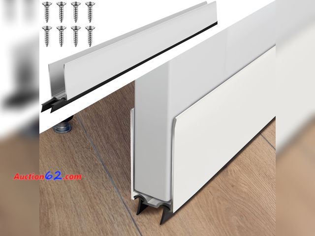 Lot 44-2544w - Pushglossy 1 Pack 1" x 35.5" Storm Door Sweep Replacement Bottom Sweep Aluminum Expander for 1" Thickness Security Storm Door Weatherstrippi...