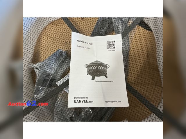 Lot 44-897f - $150 Retail price - Garvee Outdoor Firepit - Model OUROJ, Black, Includes Support Not Tested Appears New, A basic inspection has been given ...