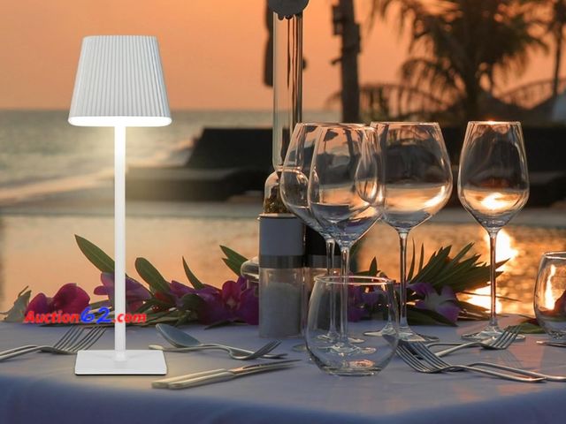 Lot 44-6812b - Neoglint LED Cordless Table Lamp: 4000mAh Modern Battery Operated Rechargeable Table Light, 3 Color Dimmable Touch Control Battery Lamp for ...