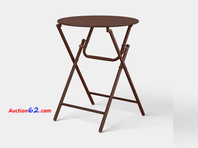 Lot 44-134 - $80 Retail price - Metal Round Open Weave Bistro Patio End Table Brown - Threshold™ See All Photo's E-Commerce Return, A basic inspection ha...