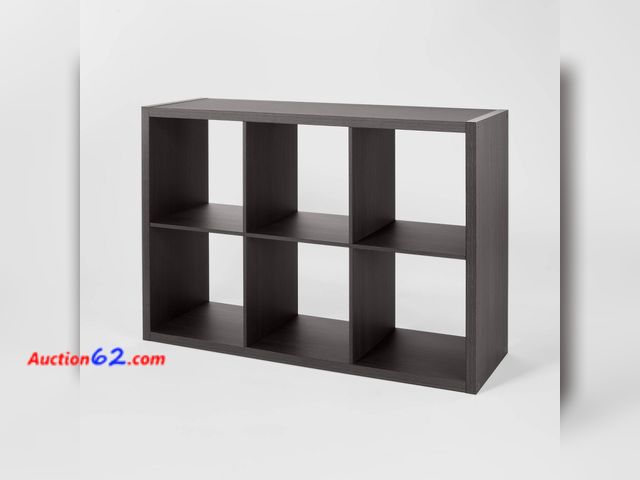 Lot 44-995j - 13' 6 Cube Organizer Black Oak - Brightroom™: Decorative Bookshelf, Cubby Storage, 13" System, MDF &amp; Particle Board See All Photo's Not ...