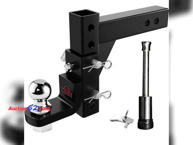 Lot 44-1804n - NEW Adjustable Trailer Hitch Ball Mount Fits 2-Inch Receiver,2" Towing Ball 7500lbs,9-1/2" Drop/ 8-1/4" Rise Drop Hitch, Mount for Heavy Dut...