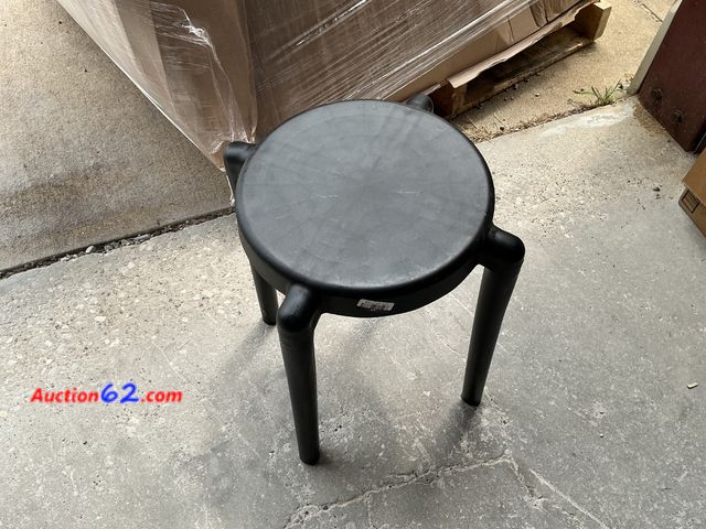 Lot 44-184 - Black Plastic Stool See All Photo's E-Commerce Return, A basic inspection has been given to this item. Sold AS-IS. Scratched