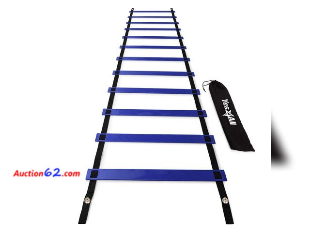 Lot 44-9033m - Yes4All Agility Ladder Speed Training Equipment, Adjustable Football Ladder for All Ages with Carry Bag, Durable, Portable, Multiple Colors ...