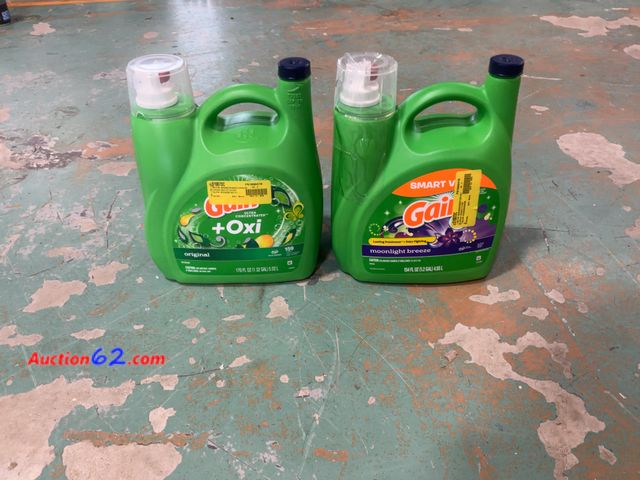 Lot 44-905p - Gain Ultra Concentrated +Oxi Liquid Laundry Detergent - Original Scent, 170 fl oz (5.32 L), 109 Loads, Green E-Commerce Return, A basic insp...