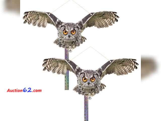 Lot 44-702 - OffiCreative Fake Owl to Keep Pigeon Away, 2PCS Pigeon Scare Devices See All Photo's Not Tested Appears New, A basic inspection has been giv...