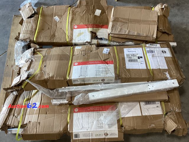Lot 44-170g - Pallet of (3) Rolling TV Mounts with Cable Management for Monitors up to 65 inches E-Commerce Return, A basic inspection has been given to t...