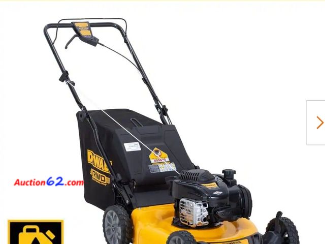 Lot 44-7355n - DeWalt 21" 150cc Briggs &amp; Stratton 625ex engine rear wheel drive 2-in-1 gas self-propelled walk behind lawn mower, retail $398.00 Appear...