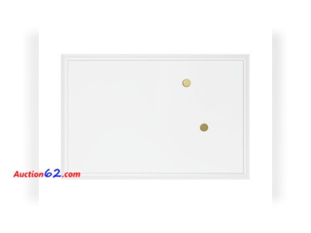 Lot 44-282p - (Minor Damage) U Brands Farmhouse Magnetic Dry Erase Board White Board, 30" x 20", White Wood Style Frame, Includes 2 Magnets E-Commerce Ret...