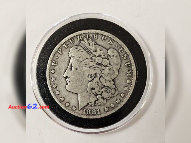 Lot 44-8309l - 1881 LIBERTY HEAD 90% SILVER MORGAN DOLLAR. MINTED IN PHILADELPHIA.-NT