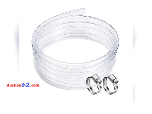 Lot 44-2718w - DAVCO 5/8" ID - 100 ft Clear Vinyl Tubing, Low Pressure Flexible PVC Tube, Heavy Duty UV Chemical Resistant Lightweight Plastic Vinyl Hose, ...