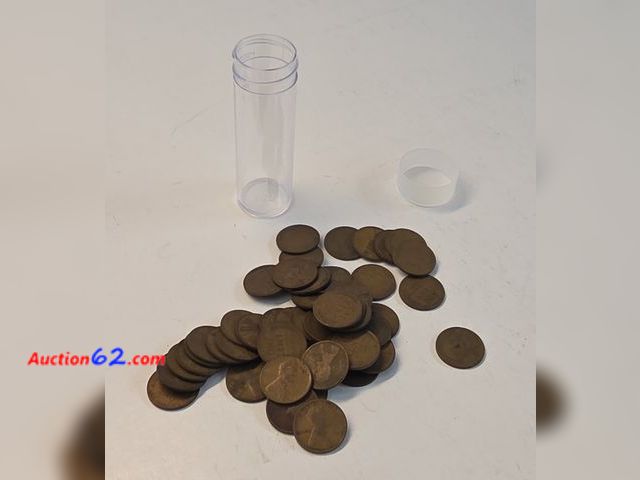 Lot 44-8411w - ROLL OF 1917 LINCOLN WHEAT CENTS. 50 COINS TOTAL.-NT