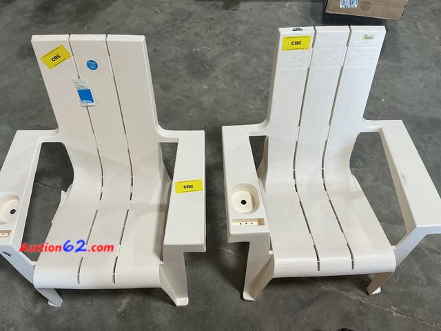 Lot 44-355e - $150 Retail price - Room Essentials Stacking Adirondack Chairs - Cream Set of 2 See All Photo's E-Commerce Return, A basic inspection has be...
