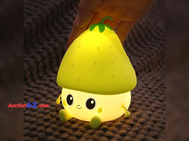 Lot 44-9073r - GUEDIEO Cute Strawberries Night Light,Rechargeable Appears New, A basic inspection has been given to this item. Sold AS-IS.