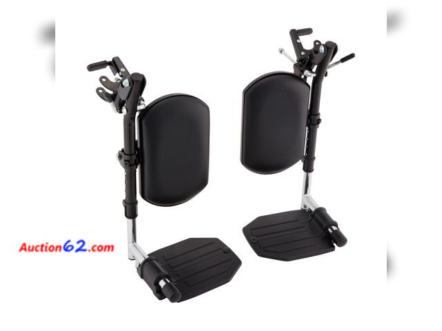 Lot 44-4018f - Invacare Wheelchair Elevating Legrest with Padded Calf Pads, Footrest with Swing Away Function, Adjustable Length, Tool-Free Installation, D...