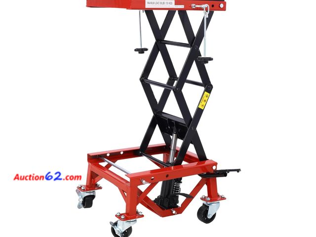 Lot 44-62z - Retail Value of $264- 300 lbs Hydraulic Motorcycle Scissor Jack Lift,Dirt Bike Hydraulic Maintenance...