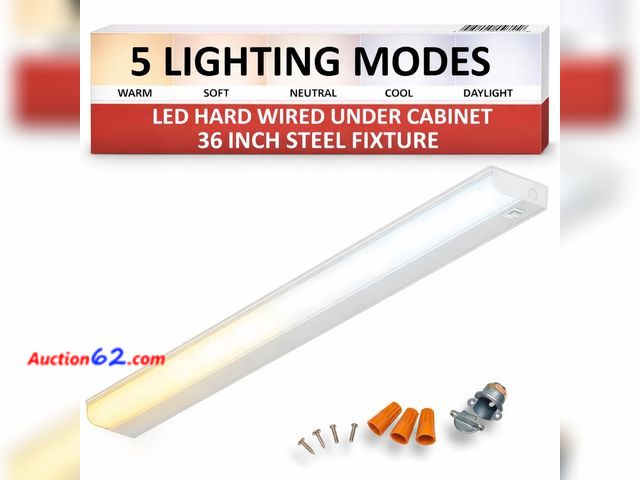 Lot 44-4021f - Lighting Labs Heavy-Duty Steel Hardwired Under Cabinet Light, 36 in., 5 CCT Selectable (2700K-5000K), True Replacement for Built-in Fixtures...