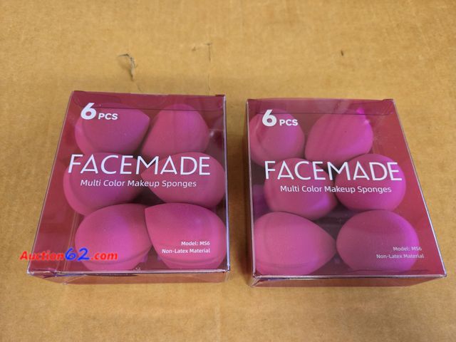 Lot 44-6539q - Lot of 2 6 PCS Makeup Sponges Sets, Makeup Sponges for Foundation, Latex Free Beauty Sponges, Flawless for Liquid, Cream and Powder Appears ...