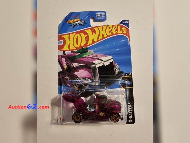 Lot 44-8352w - VERY RARE 2024 TREASURE HUNT HOT WHEELS RIG STORM X-RAYCERS TRUCK! TREASURE HUNTS ARE VERY HARD TO ACQUIRE! NOTE THE CIRCULAR FLAME ON THE C...