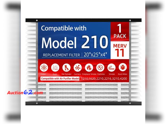Lot 44-2746w - 1 Pack, 213 Replacement Filter, Compatible with AprilAire 213 Whole House Air Purifiers Models,1210,1620,2210,2216,3210,4200,MERV 13 HVAC Fu...