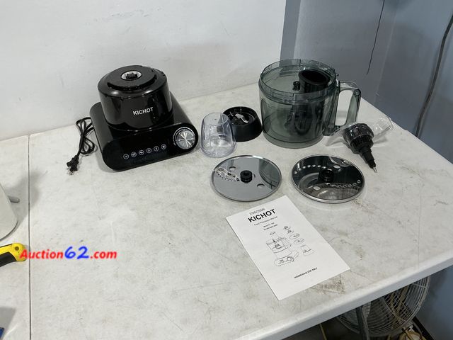 Lot 44-723o - KICHOT Food Processor Model E04 See All Photo's Not Tested Appears New with box damage