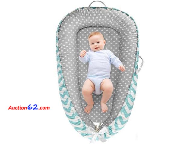 Lot 44-4067f - Baby Lounger for Newborn, Breathable &amp; Soft , for Baby 0-24 Months Appears New, A basic inspection has been given to this item. Sold AS-...