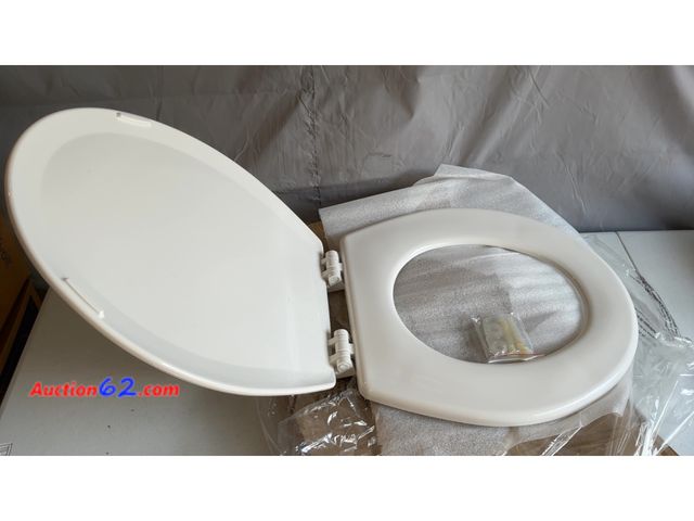 Lot 44-4043m - Centoco Round Toilet Seat, Heavy-Duty Wood Core with Plastic Scratch-Resistant Finish, Residential, Made in the USA, 700-001, White See All ...