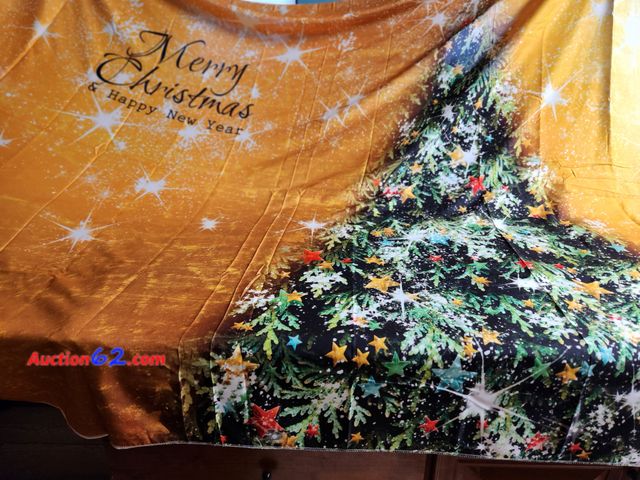 Lot 44-2134g - 1 camera back drop for Christmas.  Measures approx 7 ft 6 in. H x 5 ft 11 in W. New took out to measure. Appears New, A basic inspection has...