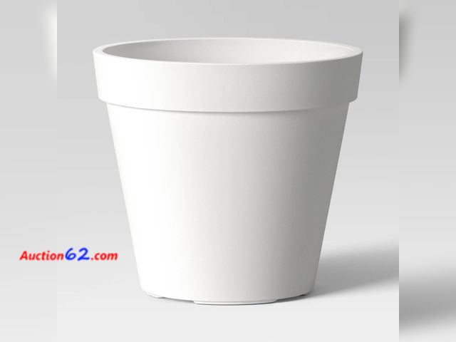 Lot 44-216p - Classic Composite Indoor Outdoor Planter Pot 15.875"x15.875" Cream - Threshold™ E-Commerce Return, A basic inspection has been given to this...