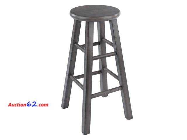 Lot 44-530t - Winsome Wood Ivy Square Leg Counter Stool, Rustic Gray, 24" Appears New, A basic inspection has been given to this item. Sold AS-IS. Not Tes...