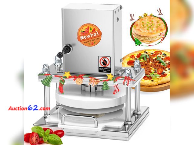 Lot 44-1994j - $309.99 Retail price - Newhai Commercial Pizza Dough Press Machine 8.6” Electric Dough Roller Sheeter Pastry Pizza Bread Press Forming Proce...
