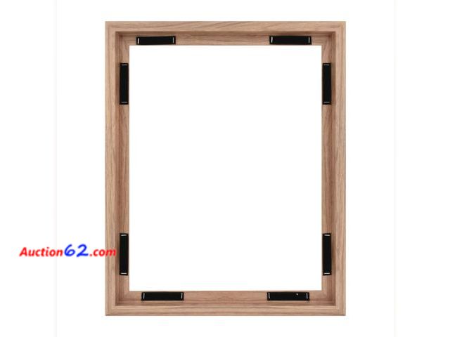 Lot 44-155a - MCS Canvas Float Frames 16x20 Frame, Walnut Woodgrain for Finished Canvases, Vertical &amp; Horizontal Wall Hanging Large with Adhesive for ...