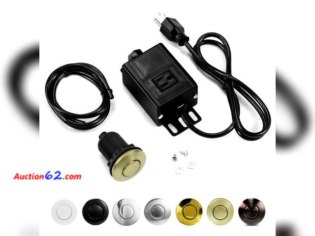 Lot 44-964e - Sink Top Air Switch Kit Garbage Disposal Part by CLEESINK (SHORT/2.5", Brushed Gold) Appears New, A basic inspection has been given to this ...