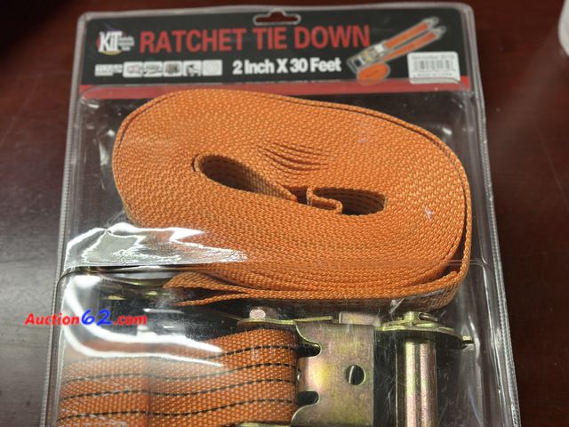 Lot 44-6049g - 2 IN X 30 FT RATCHET TIE DOWN. By KIT. See All Photo's Not Tested Never opened, Factory Sealed